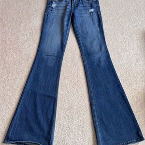 Express Dark Blue Flare Jeans